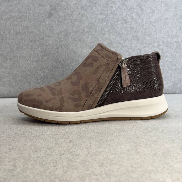 Revere Dublin Leather Zip Up Ankle Sneaker Shoe-Camo Espresso -Women Size 8 *NEW - Picture 10 of 15